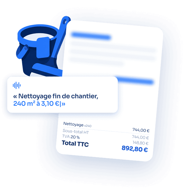 Exemple de prestation de nettoyage transformée en devis.